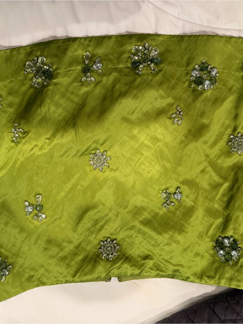 J. Crew Lime Green Embellished Mini Skirt - Picture 6 of 7